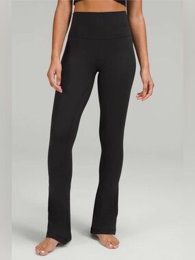 Lululemon Align Size 0  Black High-Rise Mini Flare Pant 32” Nulu Yoga Tight VGUC